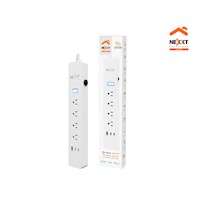 Regleta Inteligente Nexxt NHP-E710 4 Salidas NEMA 5-15R 3 USB Temporizador